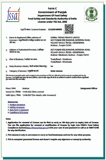 FSSAI License